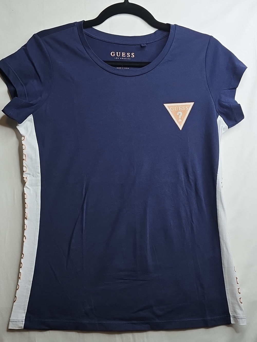 Guess Los Angeles Navy Blue Logo Classic Crew Neckline Tshirt